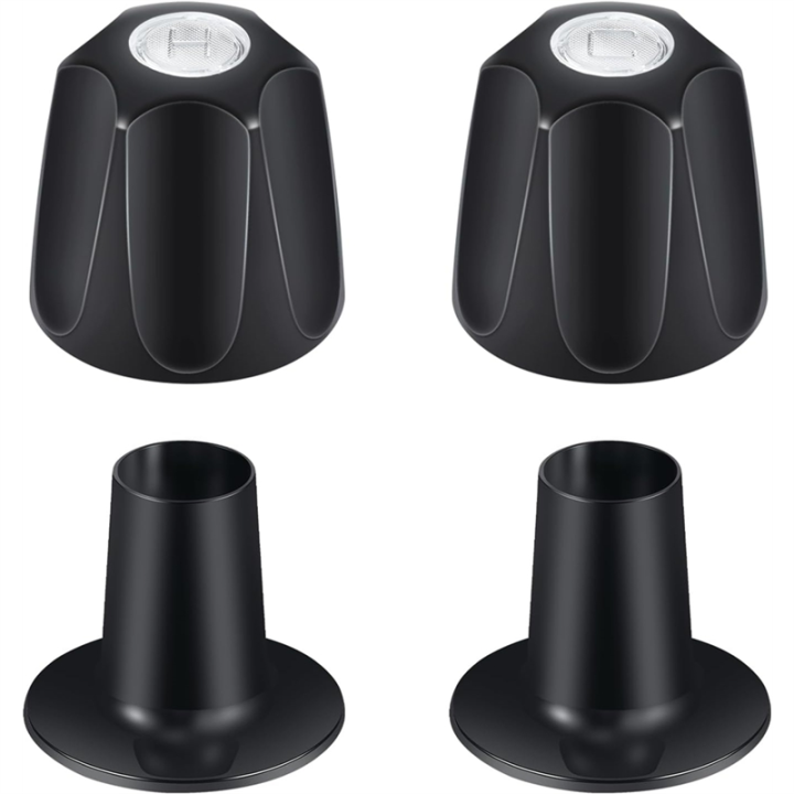 Metal Matte Black Shower Knob 2 Piece Replacement, for Price/ Tub Shower Handle, 2 Faucet Handle Trim Kit