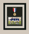 Medal Display Shadow Box - 3 Medal Display case - Perfect Medal Display for Runners, Marathon, Race Winner, Soccer, Football, Gymnastics & All Sports. 