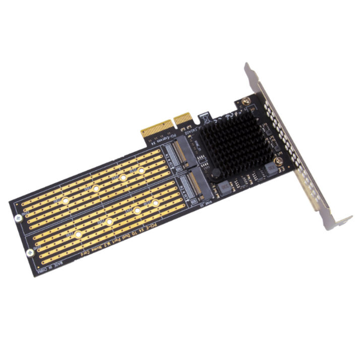 PCI-E X4 to Dual NVMe PCIe Adapter,Support M.2 (M Key) NVMe SSD