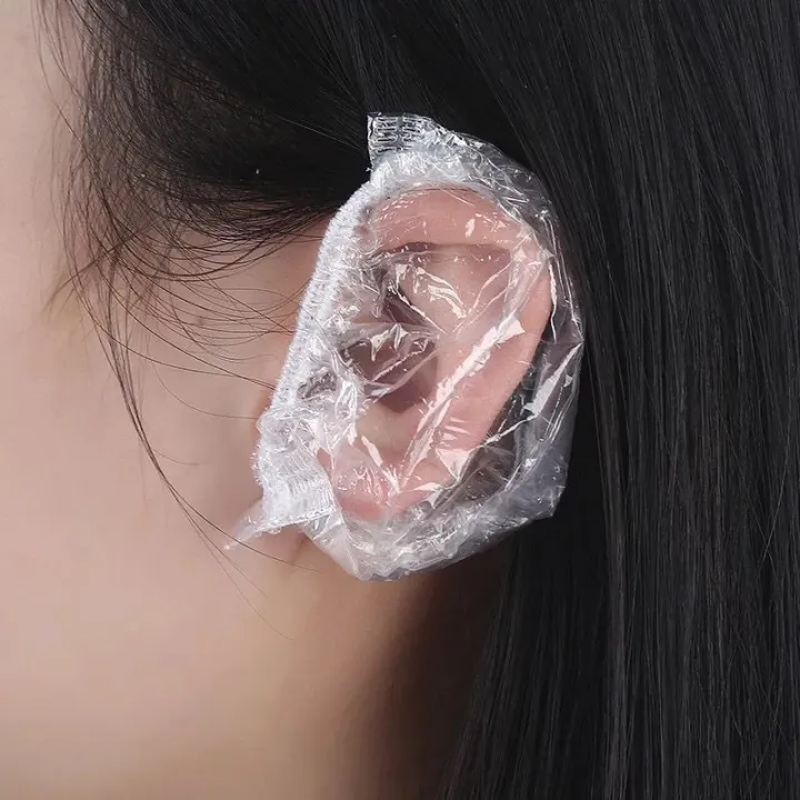 50/100pcs Disposable Ear Protector Cover Caps Waterproof Hair One-off Earmuffs Styling Tools Bath Shower