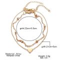 Women's Anklet Bohemian Layered Heart Anklet 2025 Summer Beach Anklets On Foot Ankle Bracelets For Women Leg Chain. 