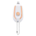 1500mAh Mini Power Emergency Pod Keychain Charger with Type-C Ultra-Compact Mini Battery Pack Fast Charging Backup Power Bank Mini Battery Pack For Lightning / Type-C Charging Backup Power Bank For IPhone Android Devices 1500mAh Portable Keychain Charger. 