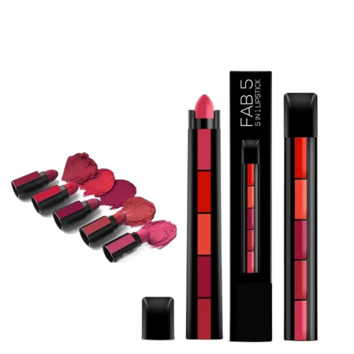 Huda Beauty 5in1 Matte Finish Lipstick -First Copy