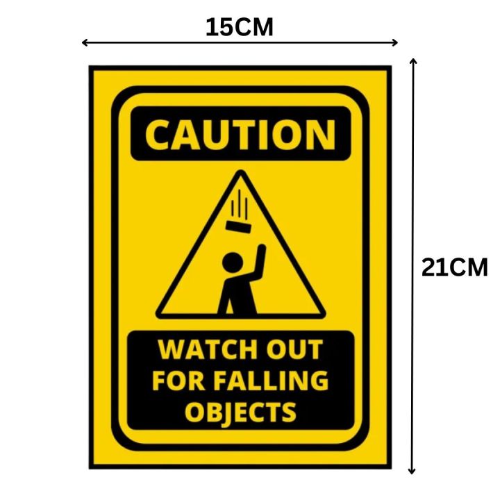 Caution Watch Out For Falling Objects Sign Board - FOAM BOARD MATERIAL
