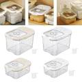 Rice Box Food Box Bin Pantry Organization Push Button Airtight kitchen Organizer Food Storage Canister for Rice Nuts Dried Food Cereal. 