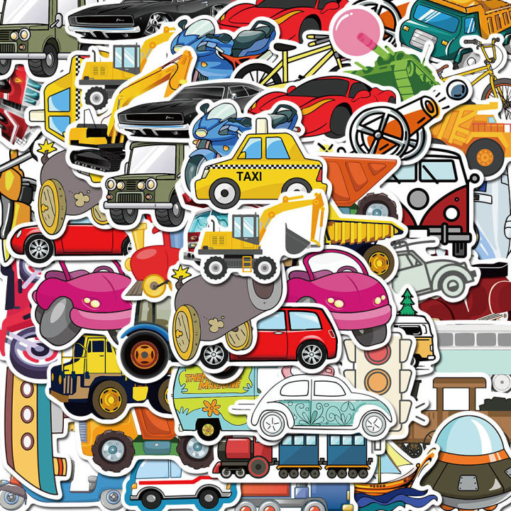 40PCS%20Cute%20Children's%20Cartoon%20Car%20Truck%20Stickers%20Kawaii%20DIY%20Skateboard%20Motor%20Graffiti%20Vehicle%20Sticker%20Decals%20Kids%20Learning%20Toys%20-%20Image%205