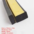 Rubber Self Adhesive Sponge Seal Strip Width10-30Mm Thick 2-20Mm Single Sided Adhesive EVA Black Foam Anti-Collision Seal Gasket. 