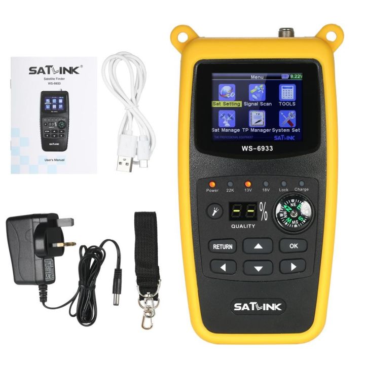 SATLINK WS6933 Digital Satellite Finder Meter with Compass Digital Satellite Signal Finder Meter with LCD Display