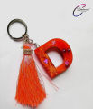 Key tag - Epoxy Resin English Letter Key Chain.26 with tassel English Letter A to Z. 