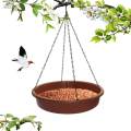 Bird Feeding Dish Tray Platform Feeder and Chain for Outdoor Outside Parrot. 