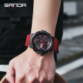 SANDA Top Brand Men's Watches Sport Military Quartz Watch 50M Waterproof Wristwatch for Men Clock relogios masculino 6082. 