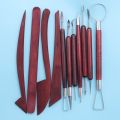 OYPFXMI 11 Pieces Clay Sculpting Set Wooden Handle Clay Pottery Sculpting Tools DIY Wooden Clay Tools Double-Sided Carving Tool. 