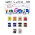 Camel Camlin Kokuyo Fabrica Acrylic Colours Fabric Paint Ultra (6 Color - 10ml / 10 Color - 15ml). 
