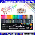 Self-Outline Graffiti Pen Lightstick Glitter Coloring Outline Markers Metallic Double Line Metallic Markers for Art Art. 