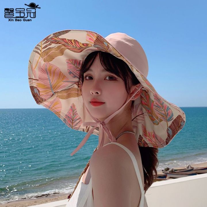 2023New%20Big%20Brim%20High-End%20Fashion%20Sun%20Hat%20Women's%20Summer%20Sun-Proof%20Face%20Cover%20Popular%20Uv%20Protection%20Sun%20Hat%20-%20Image%205