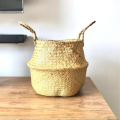 Rattan foldable basket / Handmade Rattan Basket Flower Plant Flower Pot Laundry Basket Foldable Rattan Straw Basket Home Decoration / RP05. 