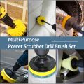 【Blue】 Power Scrub Drill Brushes Detail Brush Set Sponge Polishing Pad Kit Cleaning Brush For Wheel Tire Rim Cleaning. 