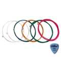 Colorful Rainbow Guitar Strings E-A (1 Set 6pcs) for Acoustic Folk Guitar Classic Guitar Multi Color Guitar Strings / Wire Set. 