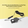 6.35mm Piezo Clip-On Mic Pickup for Guitar Violin Ukulele Professional 1.3 M. 