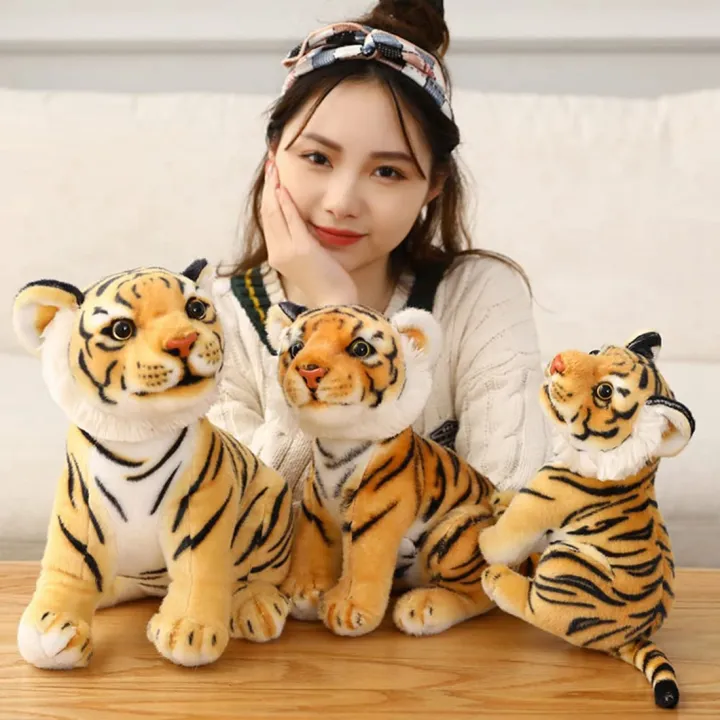 Tiger%20Plush%20Toy%20Stuffed%20Lifelike%20Animal%20Toys%20for%20Children%2023CM%20Yellow%20-%20Image%206