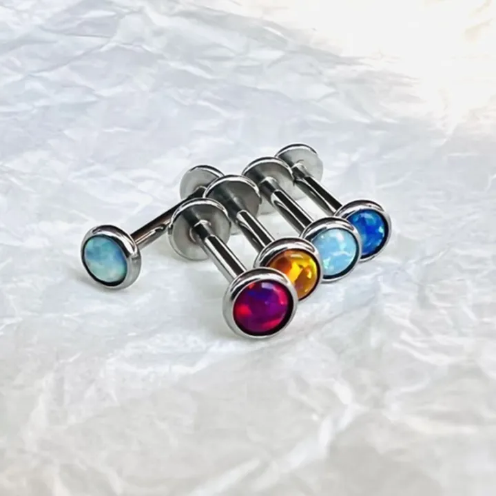 【Special offer】Opal Opal Lip Nail Ear Bone Nail Lip Ring Nose Nail opal ...
