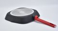 Black Grilling Pan With Red Handle 26cm. 