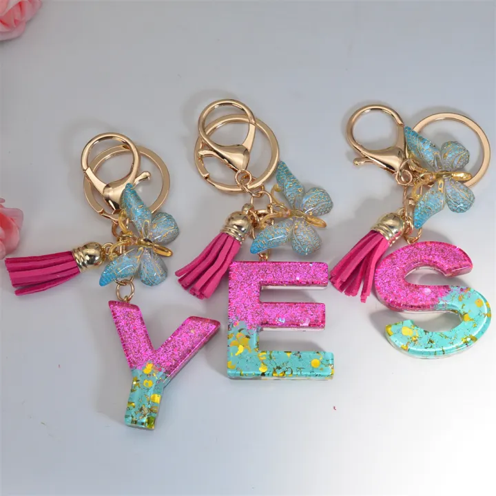 Resin%20A-Z%20Letter%20Keychain%20Gradient%20Butterfly%20Tassel%20Pendant%20Keyring%20for%20Women%20Girl%20Purse%20Handbag%20Car%20Key%20Accessories%20Gift%20-%20Image%203