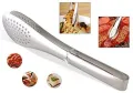 Stainless Steel Kitchen Tongs Salad Tongs BBQ Tongs Heavy Duty Serving Food Tongs for Frying, Cooking, Clipping Toast Bread, Grilling, Buffet Serving, Pastry, Sandwich, Ice, Barbecue. 