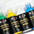 H&B 6 Colors Fabric Paint Set Kit 60ml Each Bottle Textile Paint for Canvas Ceramic Art & DIY Projects Graffiti Liquid Fluid Painting Home Decoration. 