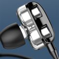 Earbuds 3D Stereo Dual Driver Music Earphone Strong Bass HIFI Sport In-Ear Headphone Smart Phone Headphone Wired Tuning. 