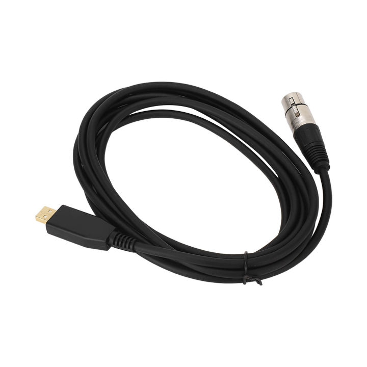 USB To XLR Converter Cable ABS Practical Microphone Adapter Cable Sensitive Reusable Stable Transmission for Home
