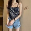 bellylady Women Cotton Spaghetti Strap Tank Tops Sexy Sleeveless Retro Printing Slim Fit Vest For Party Club. 