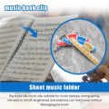 4 Pcs Music Book Note Paper Ruler Sheet Music Spring Clip Holder For Piano Guitar Violin Viola Cello Performance. 