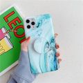 Gradient Marble Stand Holder Phone Case For iPhone 11 11Pro Max XR XS Max 7 8 Plus 11Pro Soft IMD Back Cover For iPhone SE 2 12. 