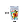 50 Pieces (10x15cm) (50g-75g) Aluminium Foil Clear Front Large Window Zip Lock Silver Color Transparent Pouch Bags For Packaging Tea, Coffee, Dried Foods, Candy, Species, Snacks, Nuts & All Industrial Products. 