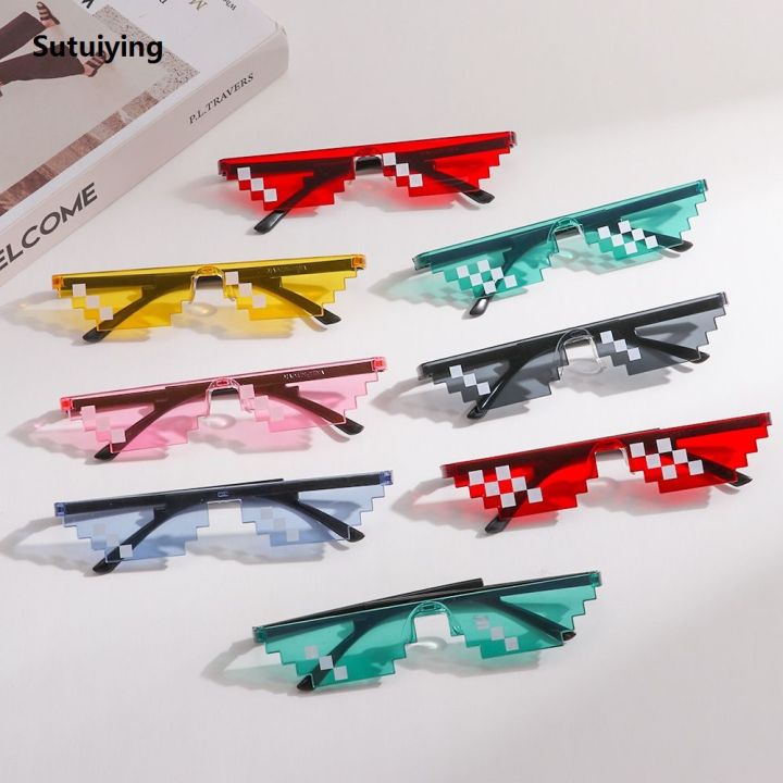 Sutuiying%202025%20Fashion%20Mosaic%20Sunglasses%208%20Bit%20Pixelated%20Ladies%20Sunglasses%20Retro%20Gamer%20Robot%20Eyeglasses%20for%20Men%20Women%20Thug%20Life%20Shades%20Kid%20Toys%20-%20Image%202
