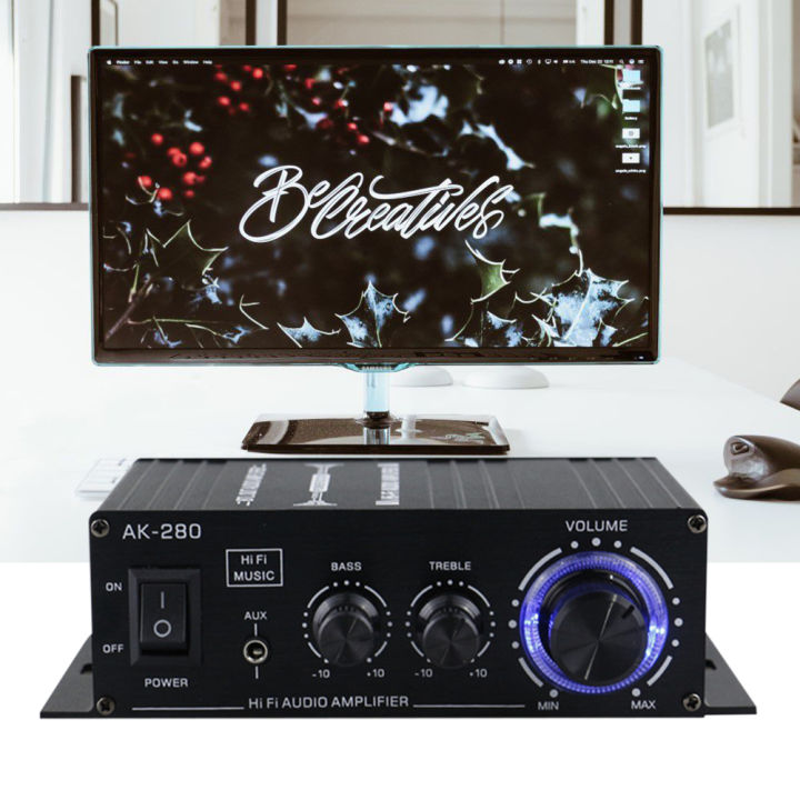 280 Speaker Power Amp Hifi Bass Stereo Subwoofer Amplifier 40w40w Dual