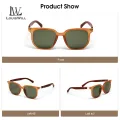 LouisWill Sunglasses Unisex Fashion Sunglasses UV400 Sun Protection Sunglasses Anti Glare Sunglasses HD Lens Eyes Protection Eyewear Wood Grain Sun Glasses. 