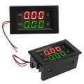 Voltage Current Display Meter Clear Digital Display LED Digital Voltmeter Ammeter Waterproof 0 To 300V 50A for Voltage Monitor. 