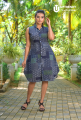 UpTrendy Front open  Sleeveless  Short Linen frock | Dresses for women | Dress with side pockets. 