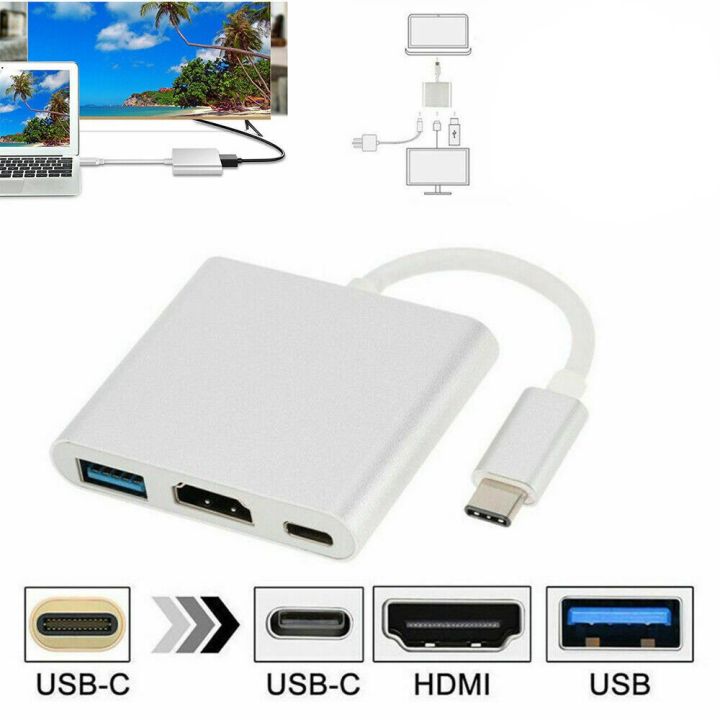 Macbook%20Usb%203.1%20Thunderbolt%203%20USB-C%20To%20HDMI%20Type%20C%20Switch%20To%20HDMI%204K%20Adapter%20Cable%203%20in1%20Cable%20Converter%20For%20Android%20-%20Image%203