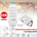 Digital Remote Control Light Switch Wireless ON OFF Remote Control Switch for Light Bulb Chandelier 220V Wayswireless controller switch 4ways. 