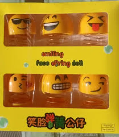 Head Shaking Smiley Face Emojis Car Dashboard Ornament X6