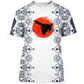 Japan Training T-shirt Men's 3d Karate Printed Tee Tops Oversized Short-sleeved Harajuku Style Sportswear Men T Shirt Clothes. 