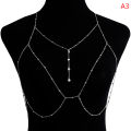 Cross Chest Breast Belly Body Chain Necklace for Women Girls Bra Wedding Sexy Ball Body Jewelry Prom Party Deco Accessories. 