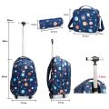 Kids Trolley Bag On Wheels School Wheeled Backpack For Boys Children School Rolling Backpack Girls Travel Luggage Trolley Bags. 