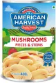 American Harvest Mushrooms Pieces & Stems, 400 gm FROM INDIA (SAM). 