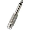 Mono 6.35mm Male to RCA Female Audio Mixer Adapter TS 1/4inch Plug to RCA Jack AV Audio Connector Converter Gold/Silver. 