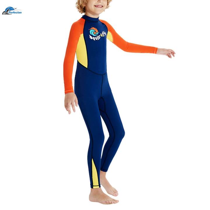 Kids%20Wetsuit%20Swimming%20Costume%20Durable%20Bathing%20Suit%20Children%20Wet%20Suit%20for%20Summer%20Beach%202XL%20Navy%20-%20Image%204