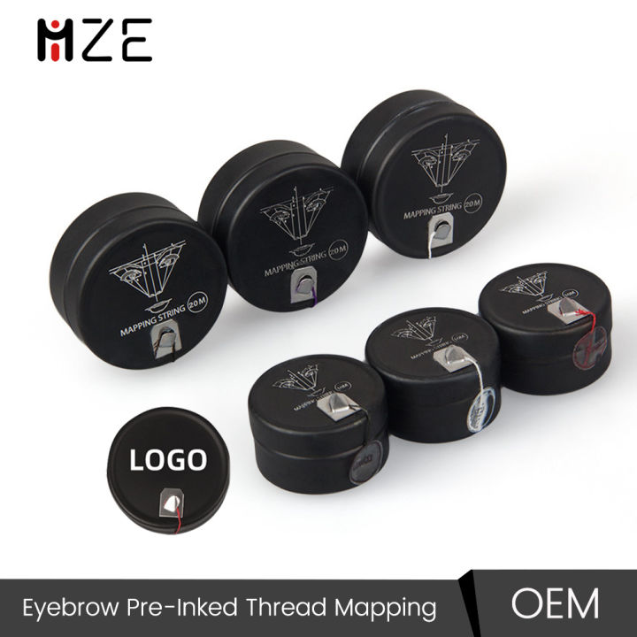 Microblading Mapping String 20M 10M Eyebrow Pre-inked Thread Permanent Makeup Tattoo Dyeing Line Brows Marker Positioning Tools